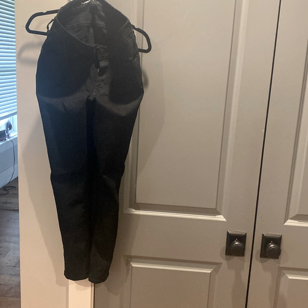 Old Navy, black Rock Star super skinny jeans.
